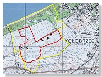 Mapa1: Granice przewidywanego rezerwatu - Owcze Bagno