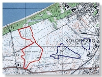 Mapa2: Granice przewidywanego UE - Owcze Bagno