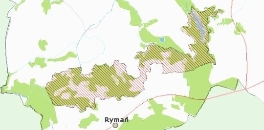 Mapa: Granice obszaru Kemy Rymaskie