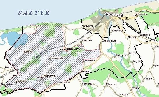 Mapa: Wybrzeże Trzebiatowskie